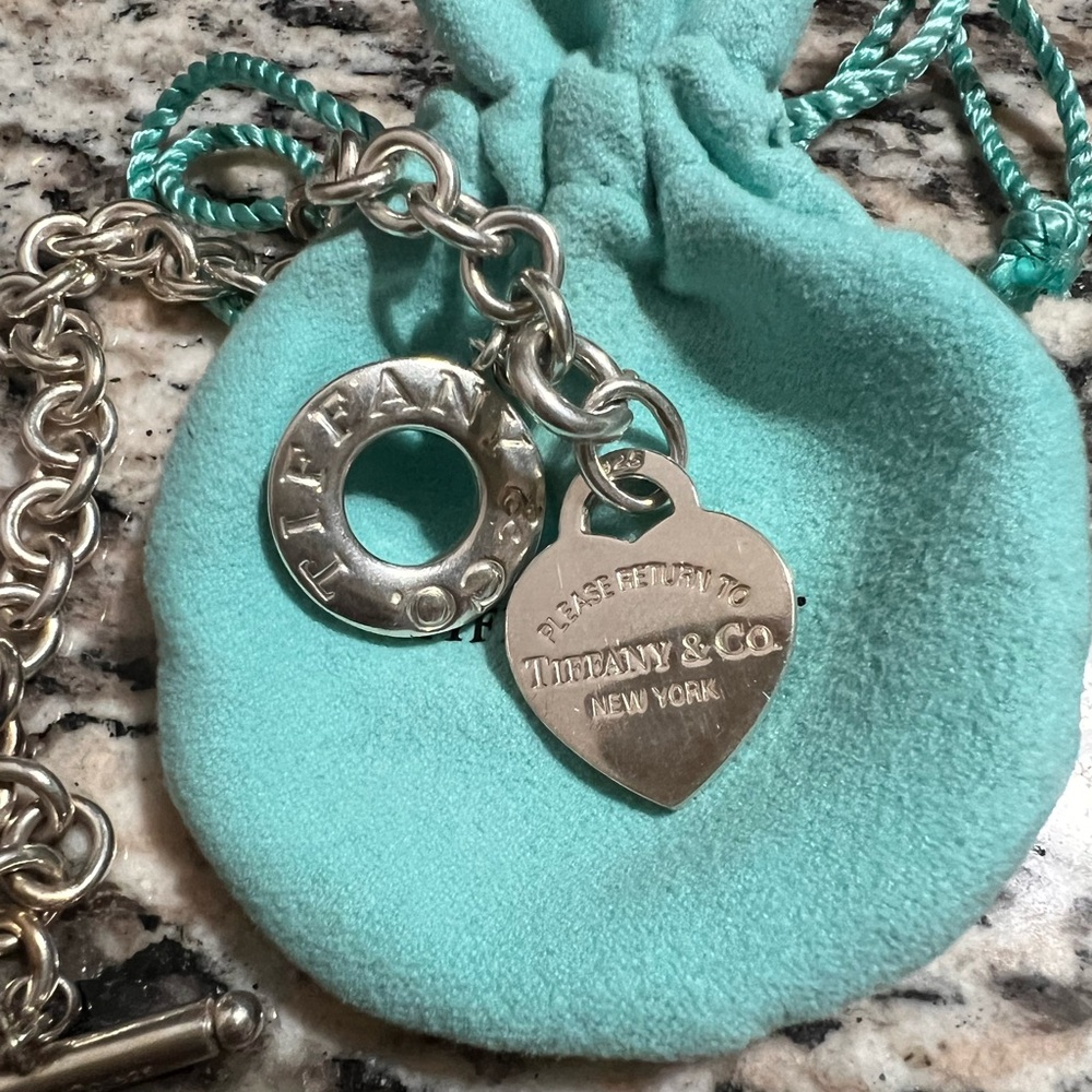 Tiffany & Co. Silver Heart Tag Toggle Bracelet